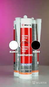 SILICONA ACETICA NEGRA -280ML WURTH