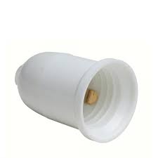 PORTALAMPARA CON BORNES ROSCA E-27 RENITE BLANCO