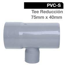 TEE SANITARIA GRIS 75 mm. A 40 mm.