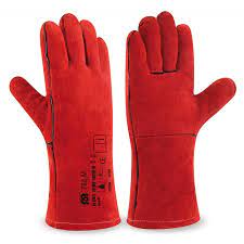 GUANTE SOLDADOR ROJO