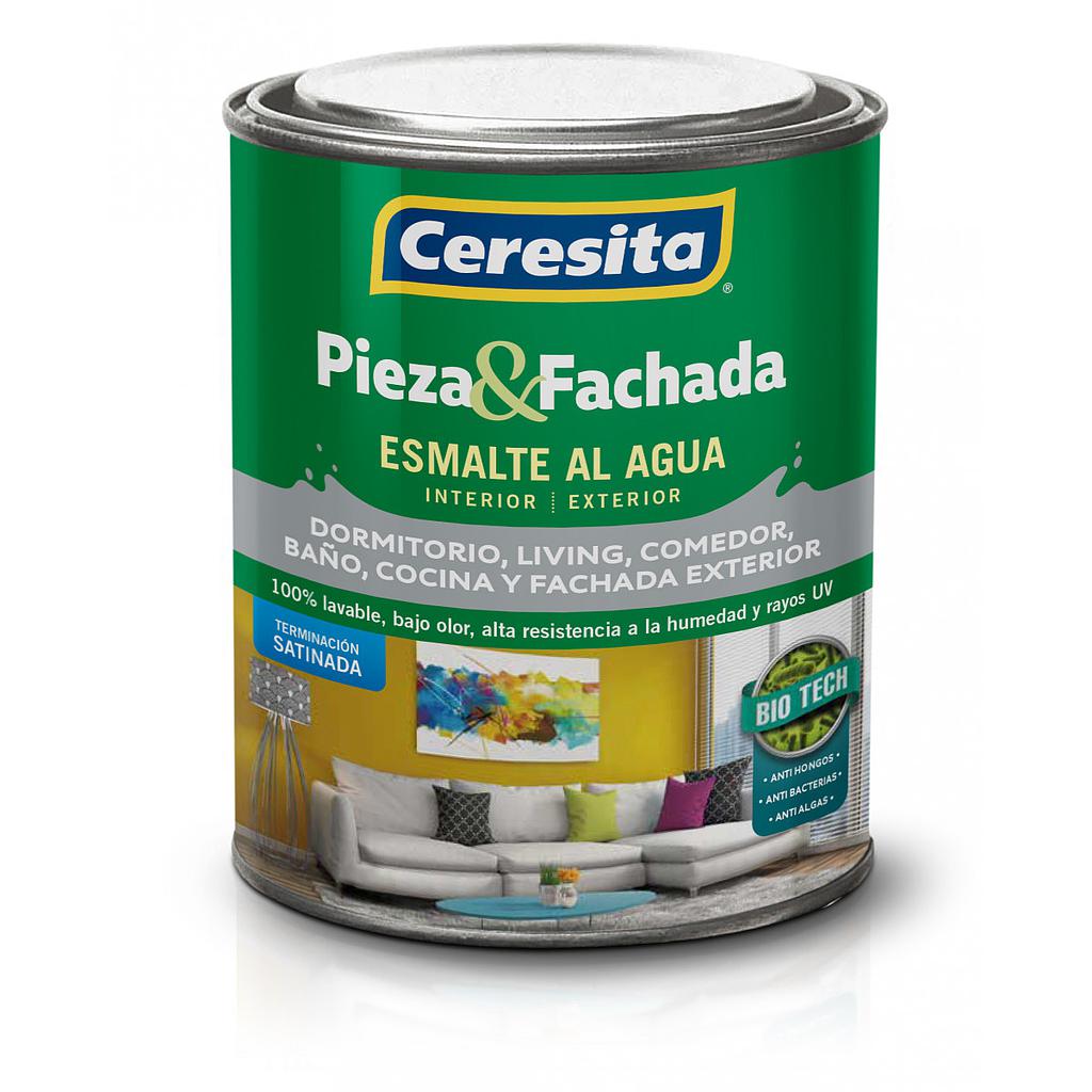 BASE BLANCA ESMALTE AL AGUA PIEZA Y FACHADA ¼ GLN. CERESITA