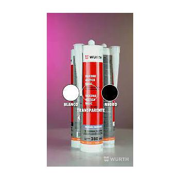 SILICONA ACETICA NEGRA -280ML WURTH