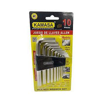JUEGO DE LLAVES ALLEN 10PIEZAS KAMASA