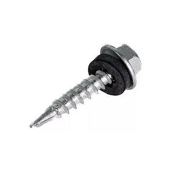 TORNILLO EXAGONAL C/GOMA 1P. PTA MADERA ZINCADO