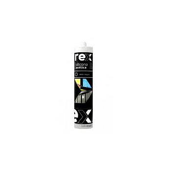 SILICONA REX ACETICA NEGRO CARTUCHO 300ML