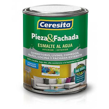BASE BLANCA ESMALTE AL AGUA PIEZA Y FACHADA ¼ GLN. CERESITA